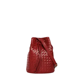 Adele Bucket Handbag in Rouge