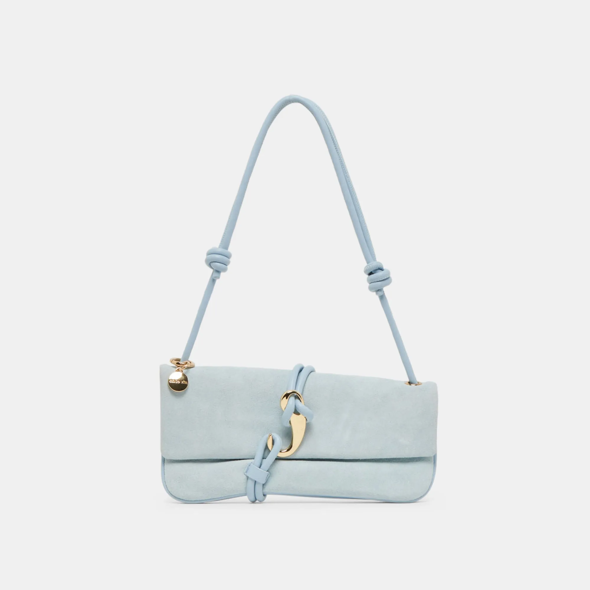 ALICE SHOULDER BAG BLUE SUEDE
