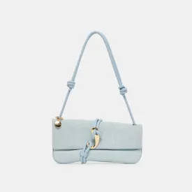 ALICE SHOULDER BAG BLUE SUEDE