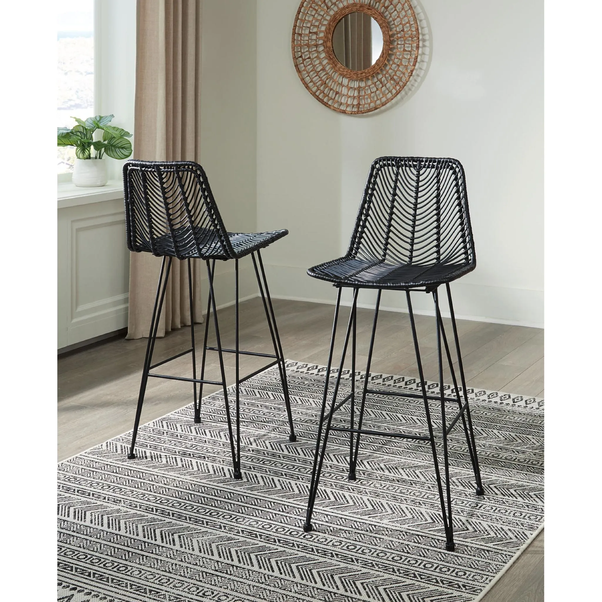 Angentree Bar Height Stool - Black - (D434-130)