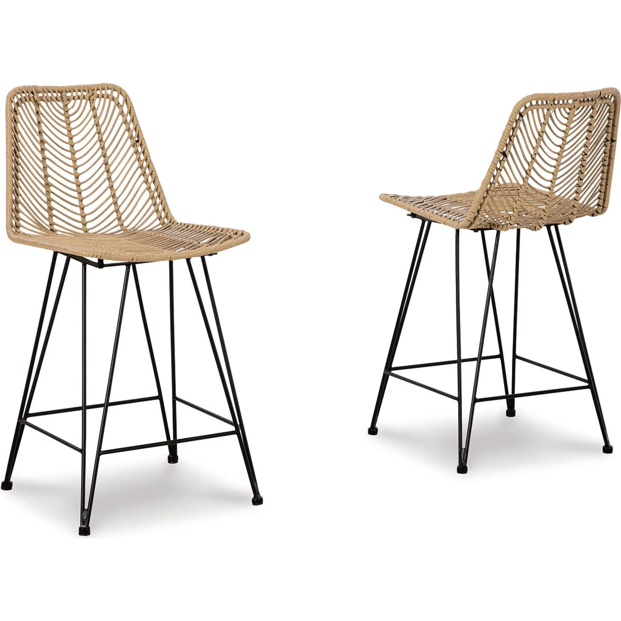 Angentree Counter Height Stool - Natural/Black - (D434-224)
