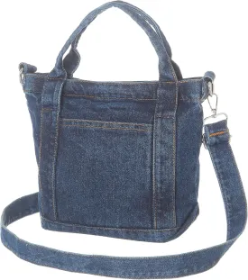 AOCINA Denim Purse Jean Tote Bag for Women Crossbody Shoulder Weekend Bags Denim Purses and Handbags for Women