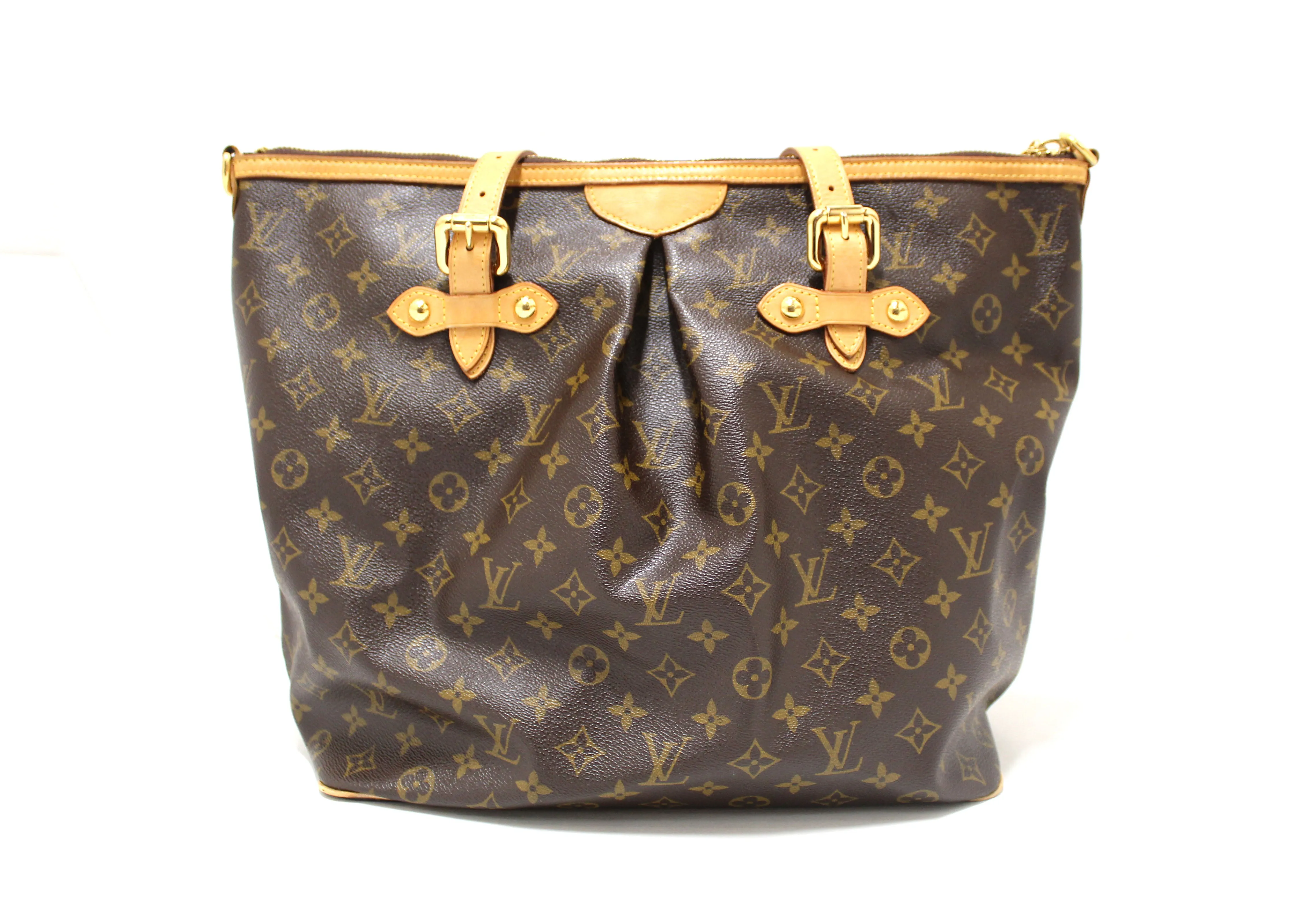 Authentic Louis Vuitton Monogram Canvas Palermo GM Shoulder Handbag