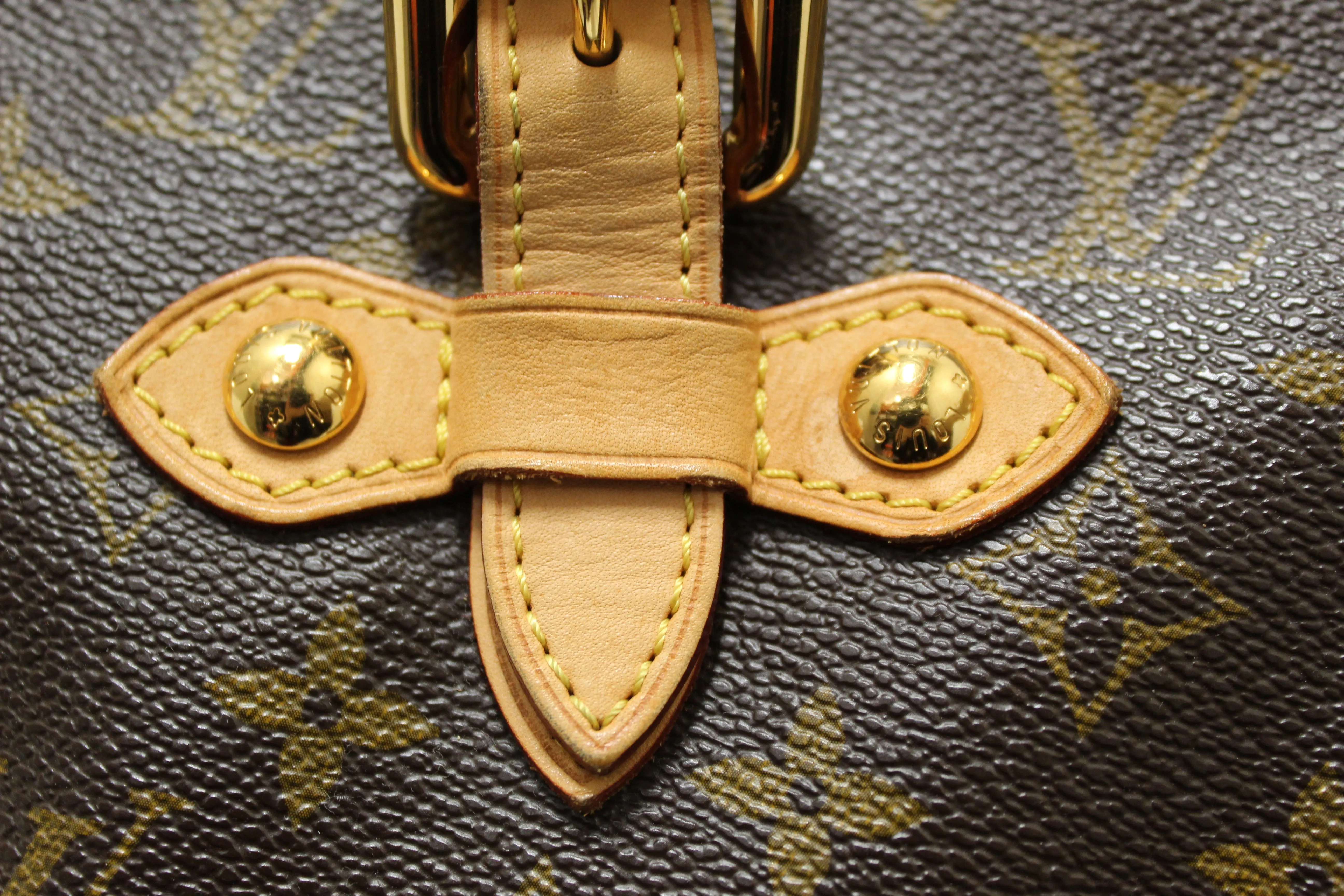 Authentic Louis Vuitton Monogram Canvas Palermo GM Shoulder Handbag