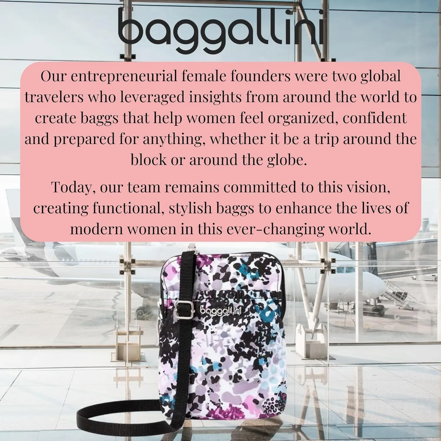 Baggallini Bryant Pouch Small Crossbody Bag for Women - Phone Purse with Crossbody Strap - Lightweight Crossbody Pouch