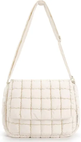 BAGSMART Lightweight Crossbody Bags for Women, Quilted Puffer Cross body Purse with Adjustable Strap