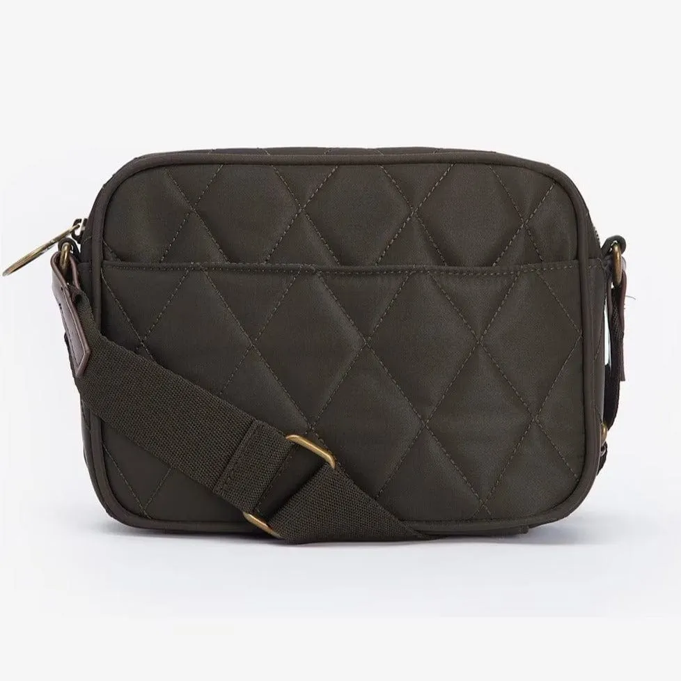 Barbour Quilted Crossbody Bag In Olive
