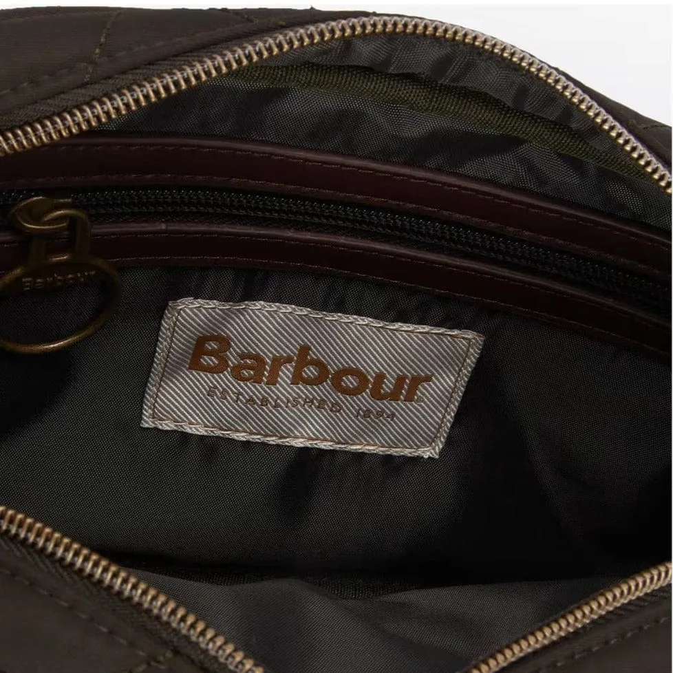 Barbour Quilted Crossbody Bag In Olive
