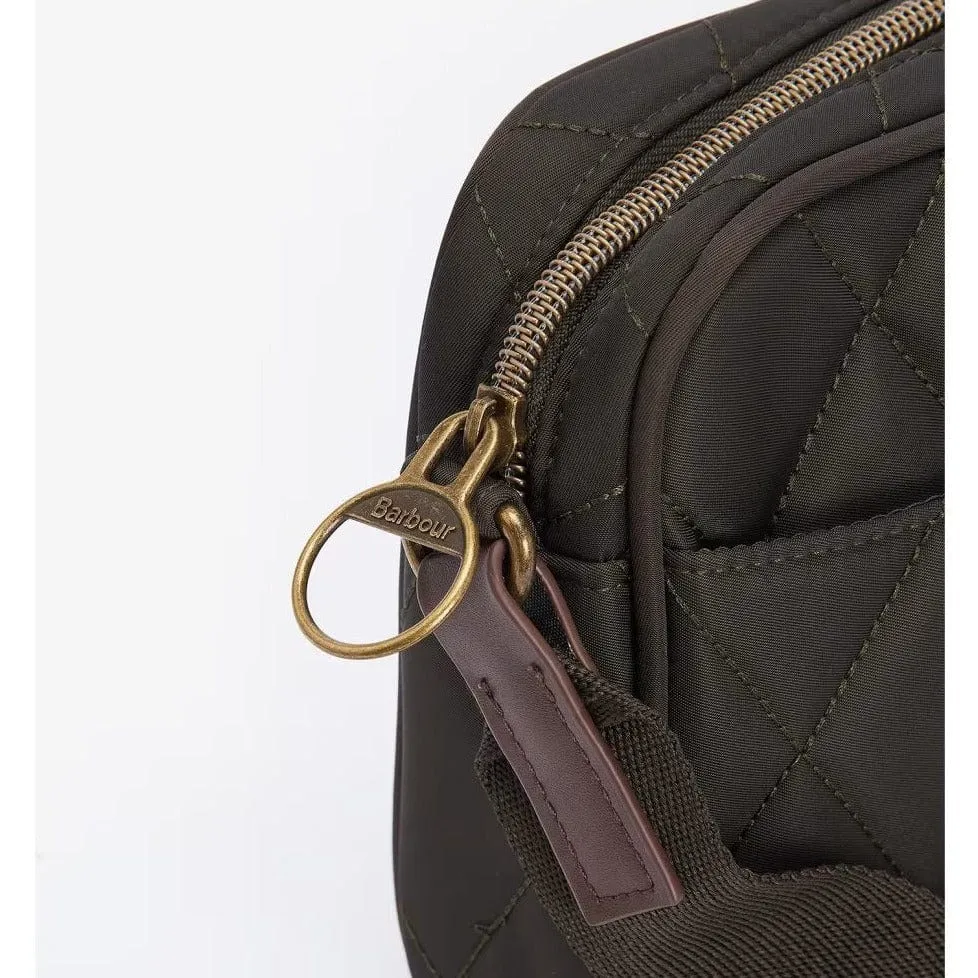 Barbour Quilted Crossbody Bag In Olive
