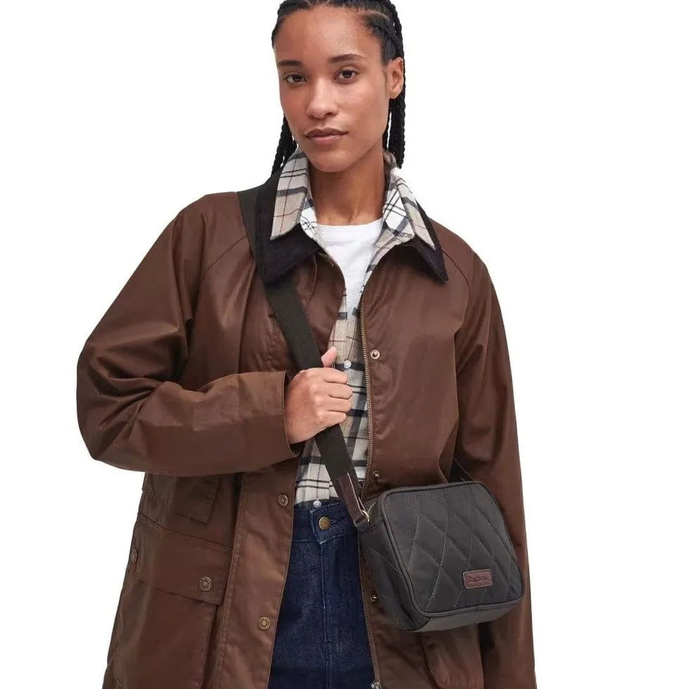 Barbour Quilted Crossbody Bag In Olive