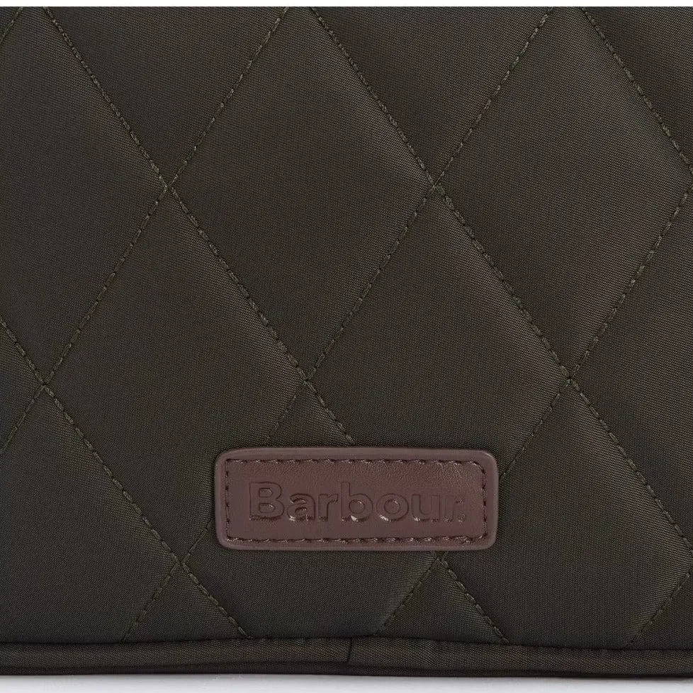 Barbour Quilted Crossbody Bag In Olive