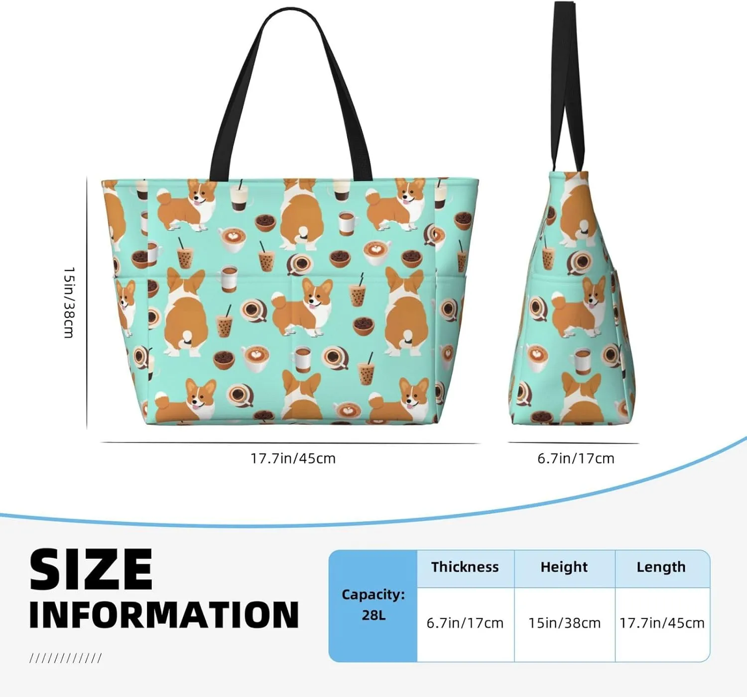 Beach Bag, Extra Large Waterproof Sandproof Tote with Multi Pockets, Lightweight for Travel, Pool, Outdoor