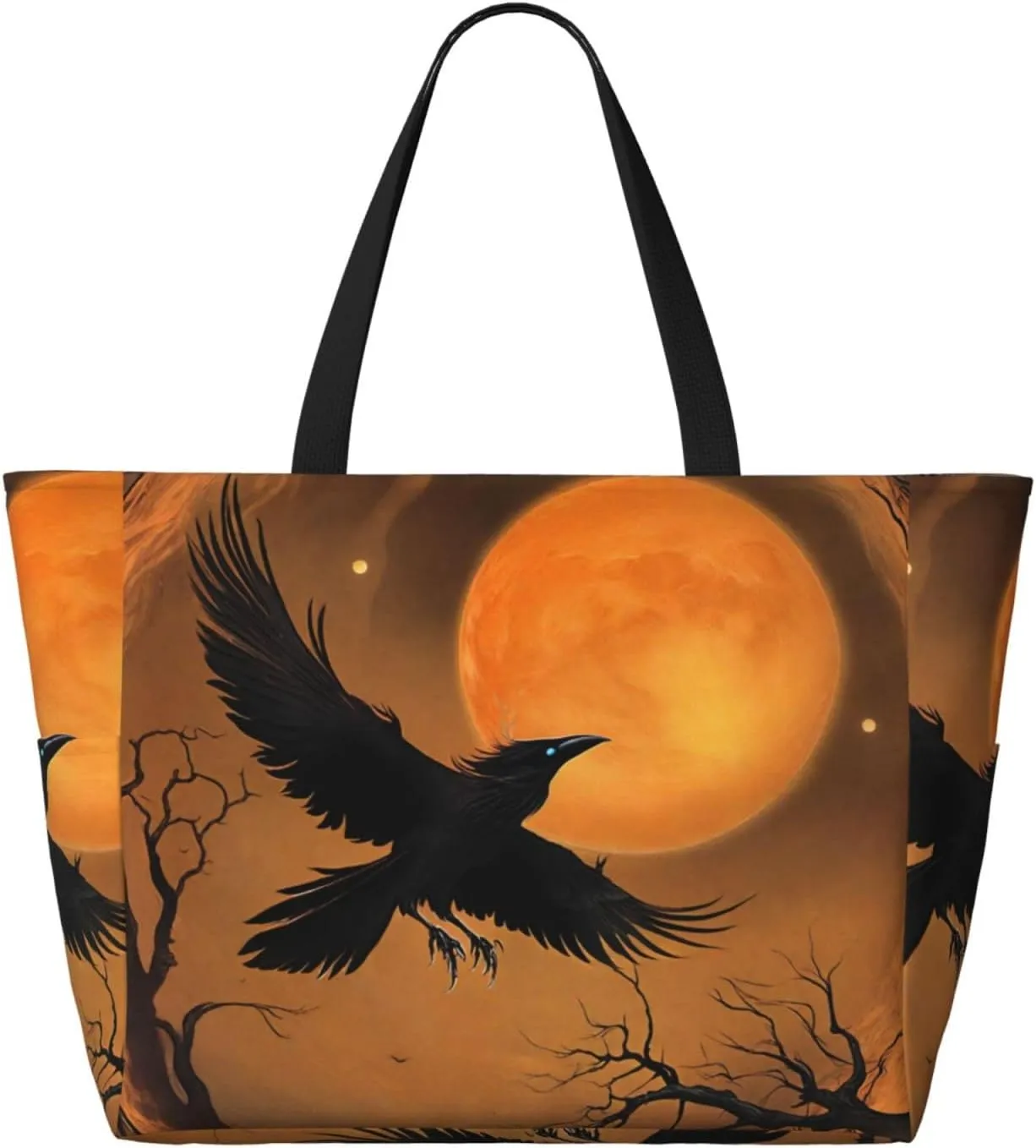 Beach Bag for Women, Tote Bags with Zipper, Sandproof Vacation Tote for Swim Cruise Pool