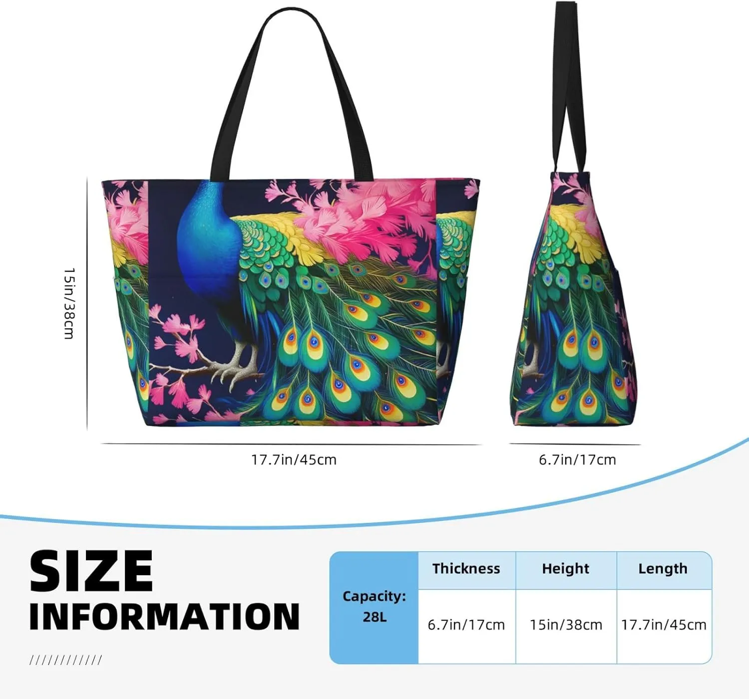 Beach Bag for Women, Tote Bags with Zipper, Sandproof Vacation Tote for Swim Cruise Pool