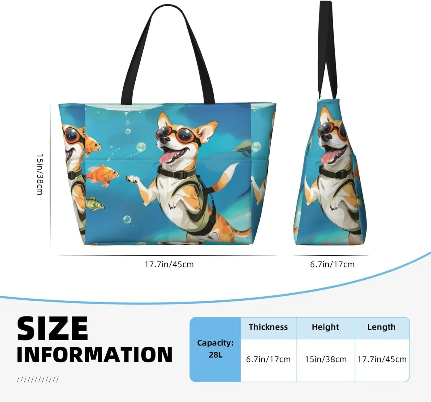 Beach Bag for Women, Tote Bags with Zipper, Sandproof Vacation Tote for Swim Cruise Pool