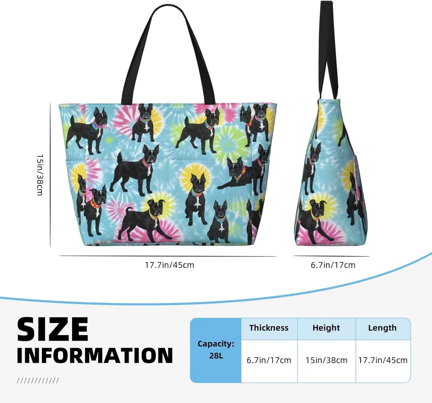 Beach Bag for Women, Tote Bags with Zipper, Sandproof Vacation Tote for Swim Cruise Pool