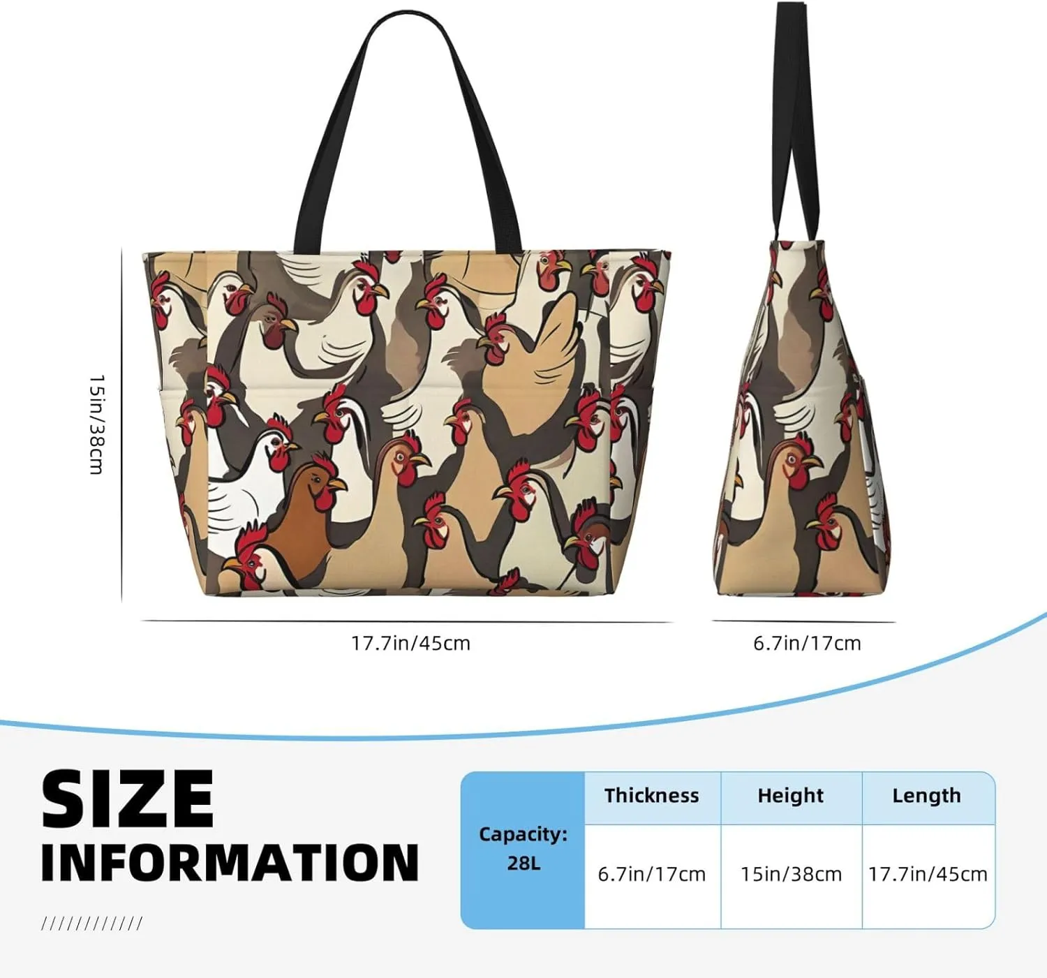 Beach Bag for Women, Tote Bags with Zipper, Sandproof Vacation Tote for Swim Cruise Pool