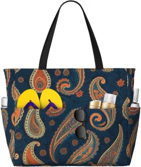 Beach Bag, Waterproof Sandproof Beach Tote Bag, Large Capacity Foldable for Women