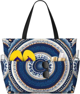 Beach Bag, Waterproof Sandproof Beach Tote Bag, Large Capacity Foldable for Women