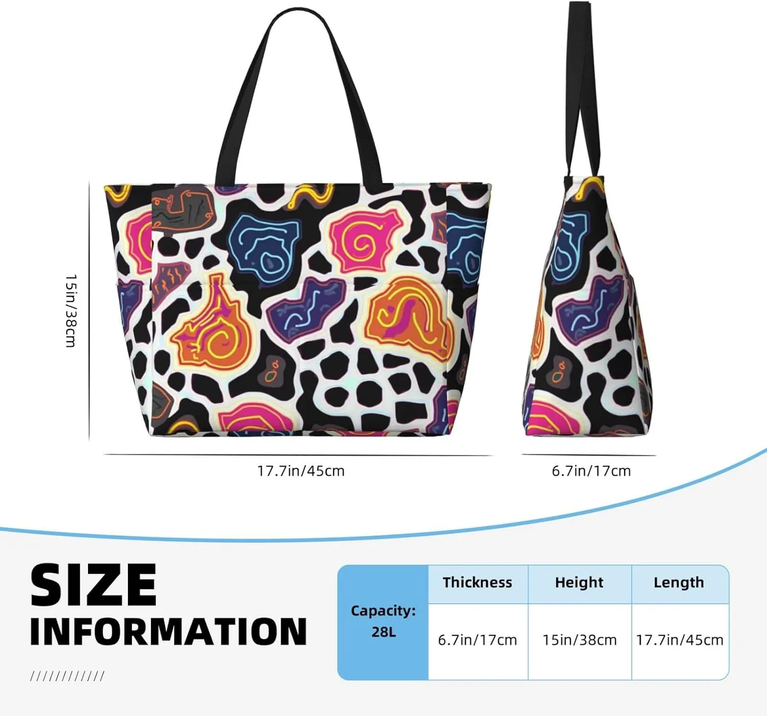 Beach Bag, Waterproof Sandproof Beach Tote Bag, Large Capacity Foldable for Women