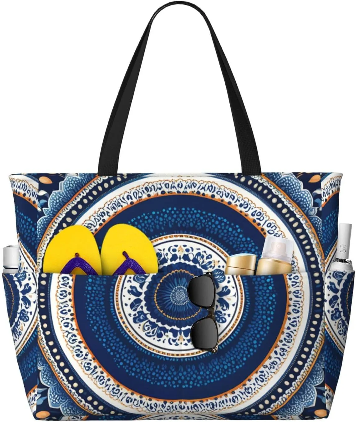 Beach Bag, Waterproof Sandproof Beach Tote Bag, Large Capacity Foldable for Women