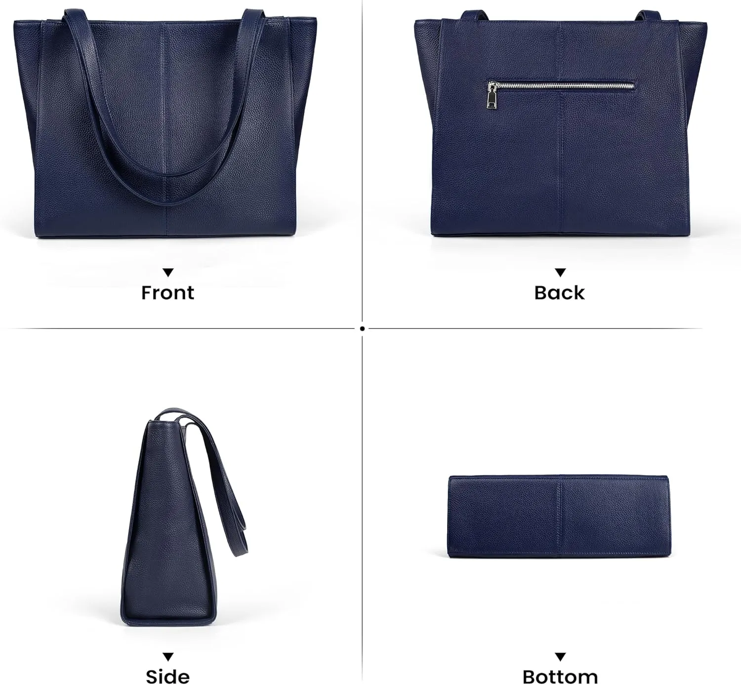 befen Genuine Leather Tote Bag for Women Work, Women's Leather Shoulder Bags Purses Satchel Handbags with Laptop Compartment