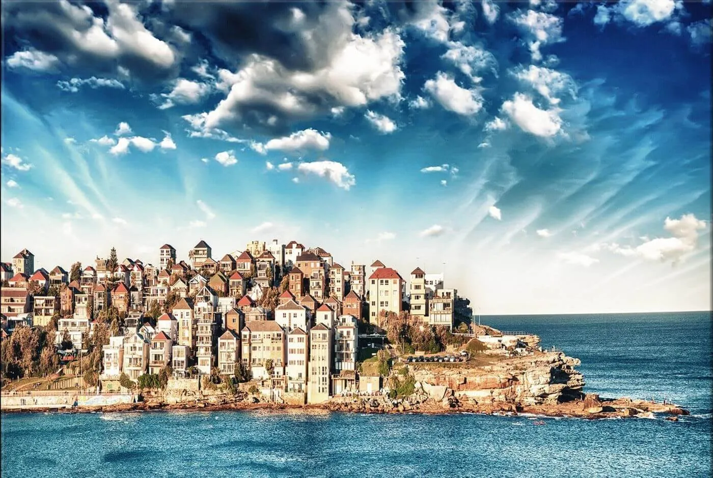 Bondi Beach Panorama Sydney - Australia Photo and Painting Collection