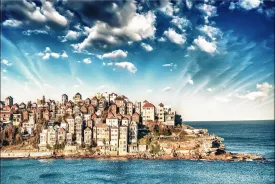 Bondi Beach Panorama Sydney - Australia Photo and Painting Collection