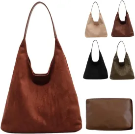 Brown Suede Bags for Women 2024 New Brown Suede Tote Bag for Women Suede Bag Brown Suede Purse Bag