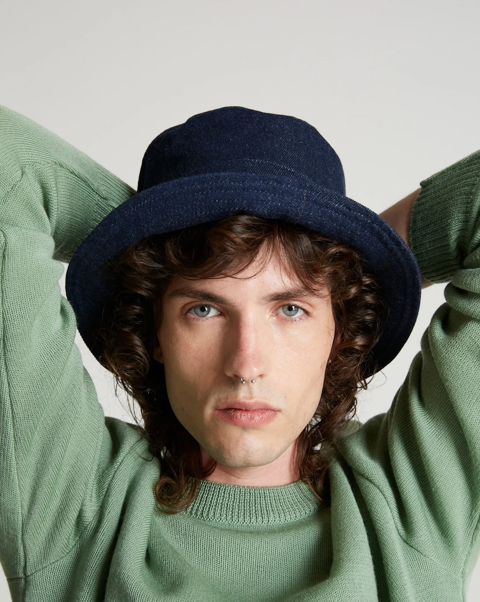 Bucket Hat in Cotton Denim