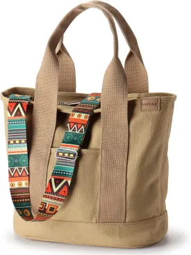 Canvas Tote Bag for Women Crossbody Shoulder Work Gym School Travel Tote Bag Satchel Handbags with Zipper and Compartments