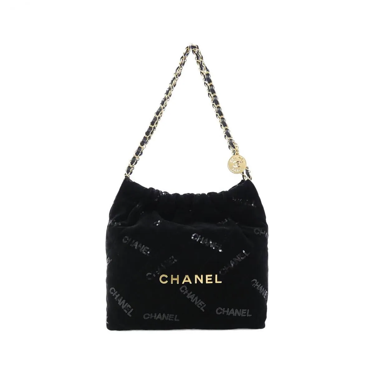 Chanel 22 Velvet Black Bag