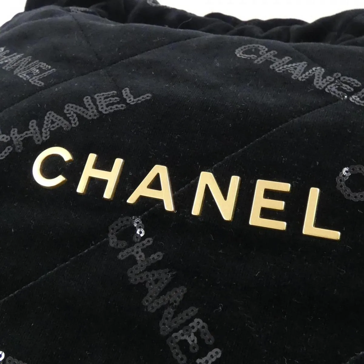 Chanel 22 Velvet Black Bag