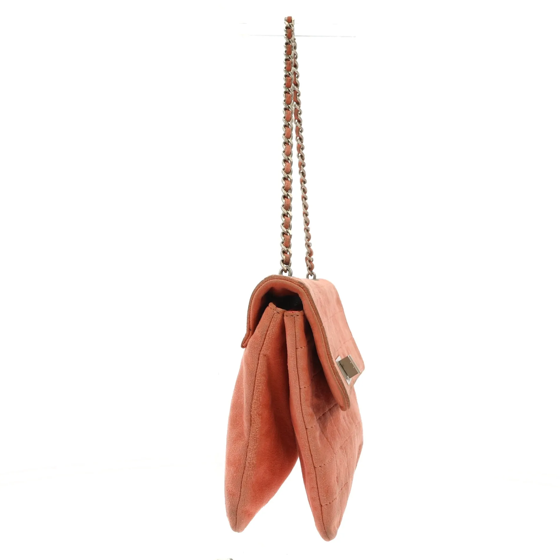 CHANEL 2.55 Shoulder Bag in Pink Suede