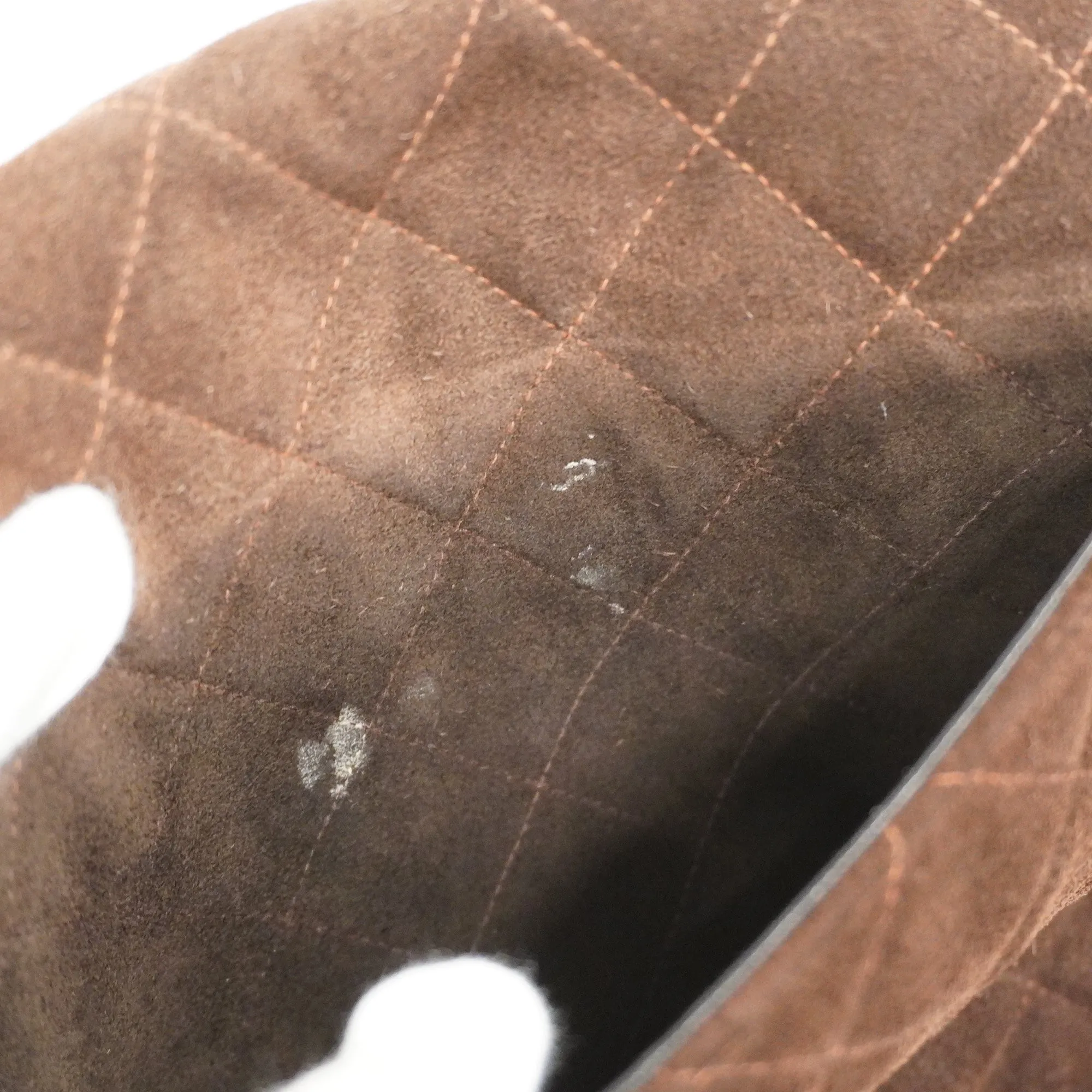 Chanel  Matelasse Women's Suede Shoulder Bag Brown