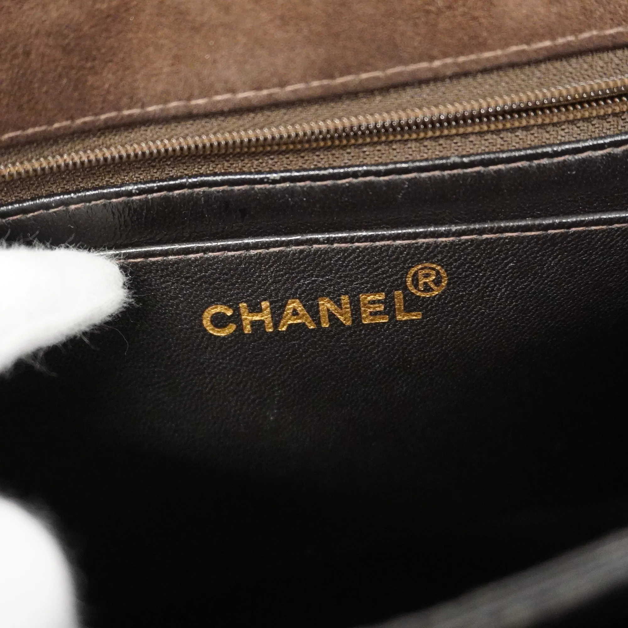 Chanel  Matelasse Women's Suede Shoulder Bag Brown