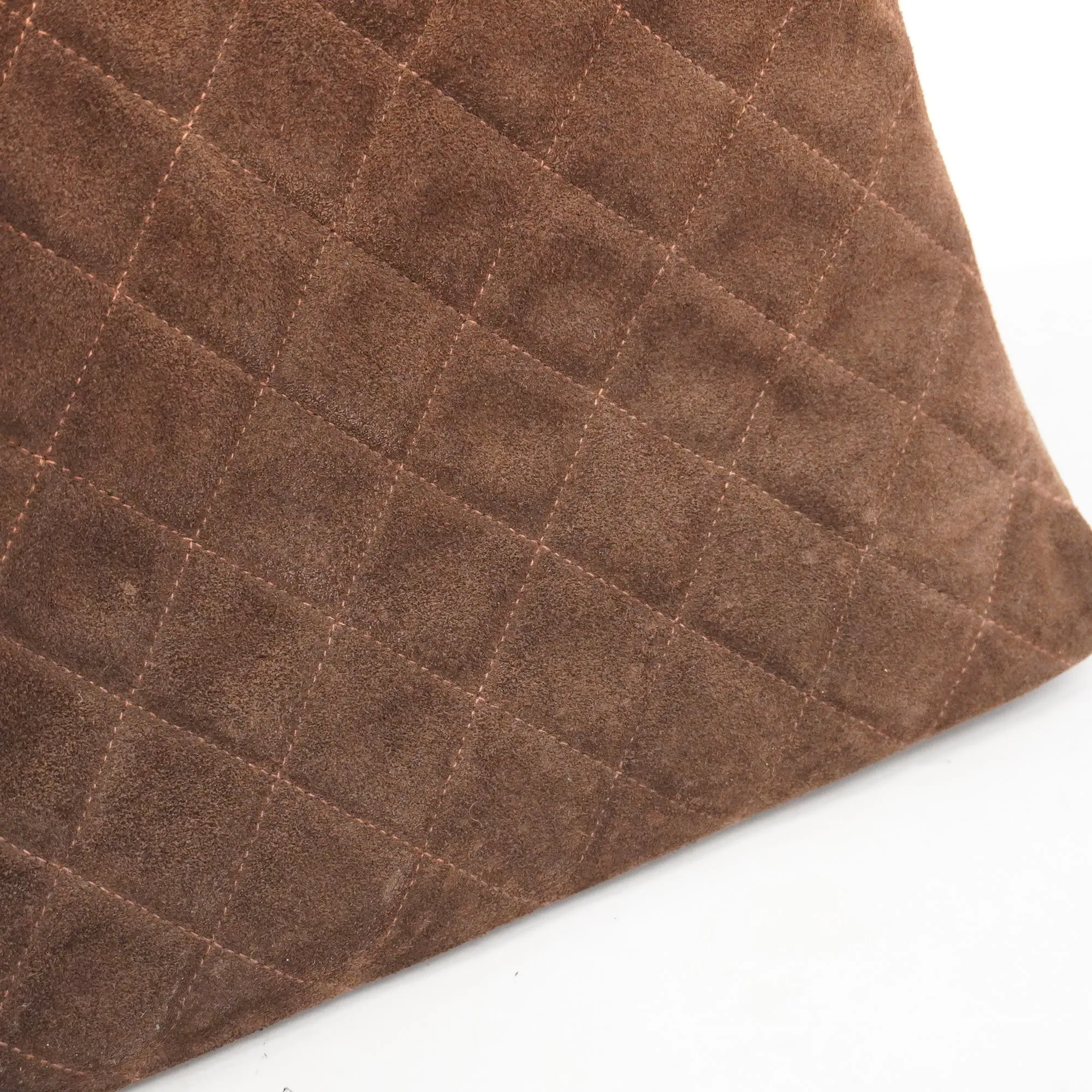 Chanel  Matelasse Women's Suede Shoulder Bag Brown