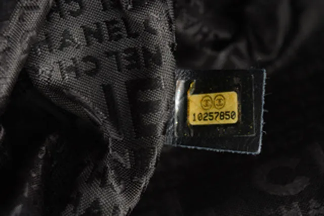 Chanel Patent Leather Tote Bag Vintage Quilted Black