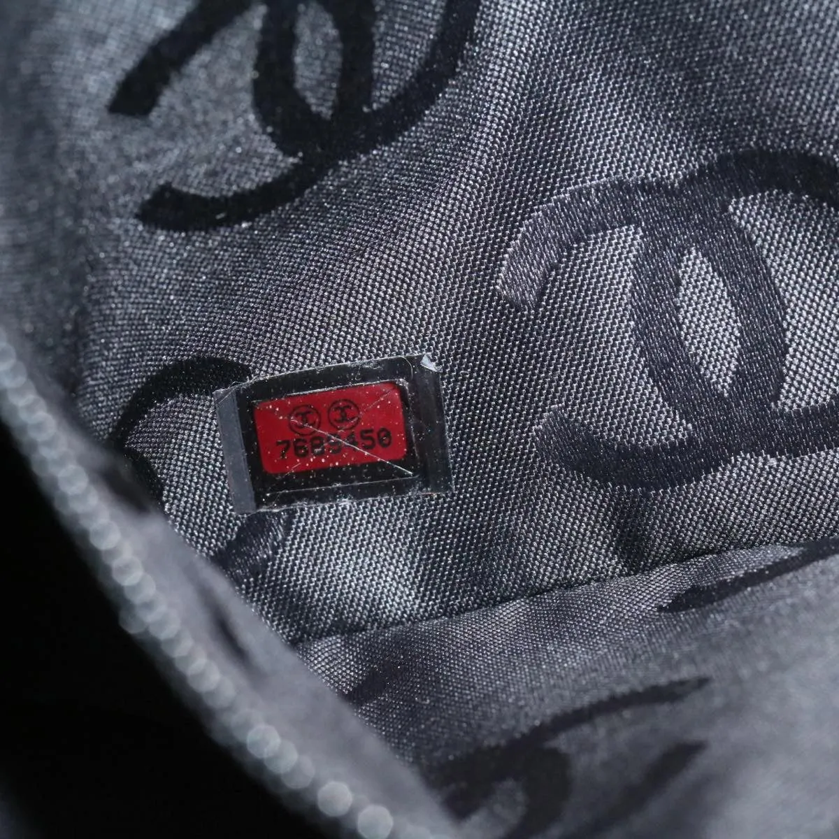 Chanel Turn Lock Shoulder Bag Suede Black CC  18959