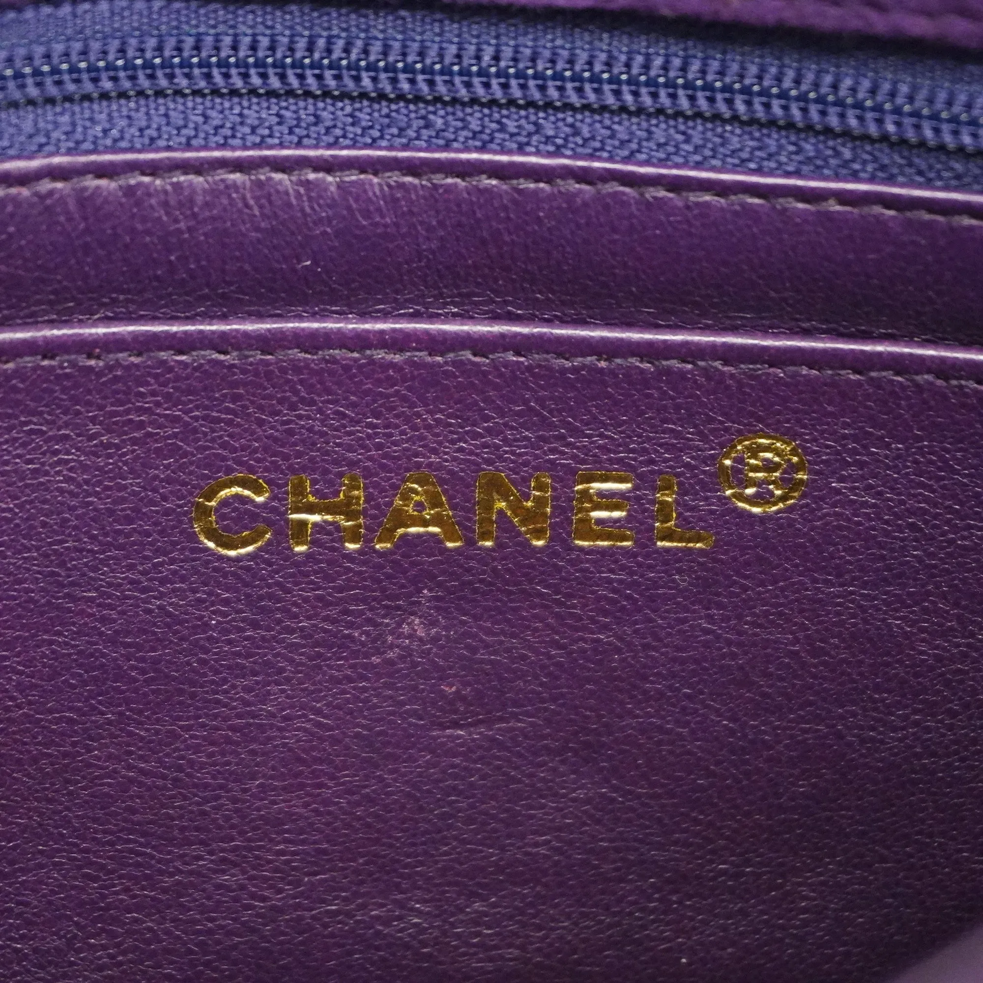 Chanel[3bd3918-g]  Matelasse Diana Flap Chain Shoulder Suede Shoulder Bag Purple