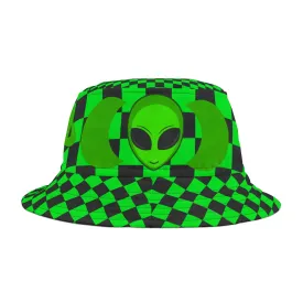 Checkered Alien Bucket Hat