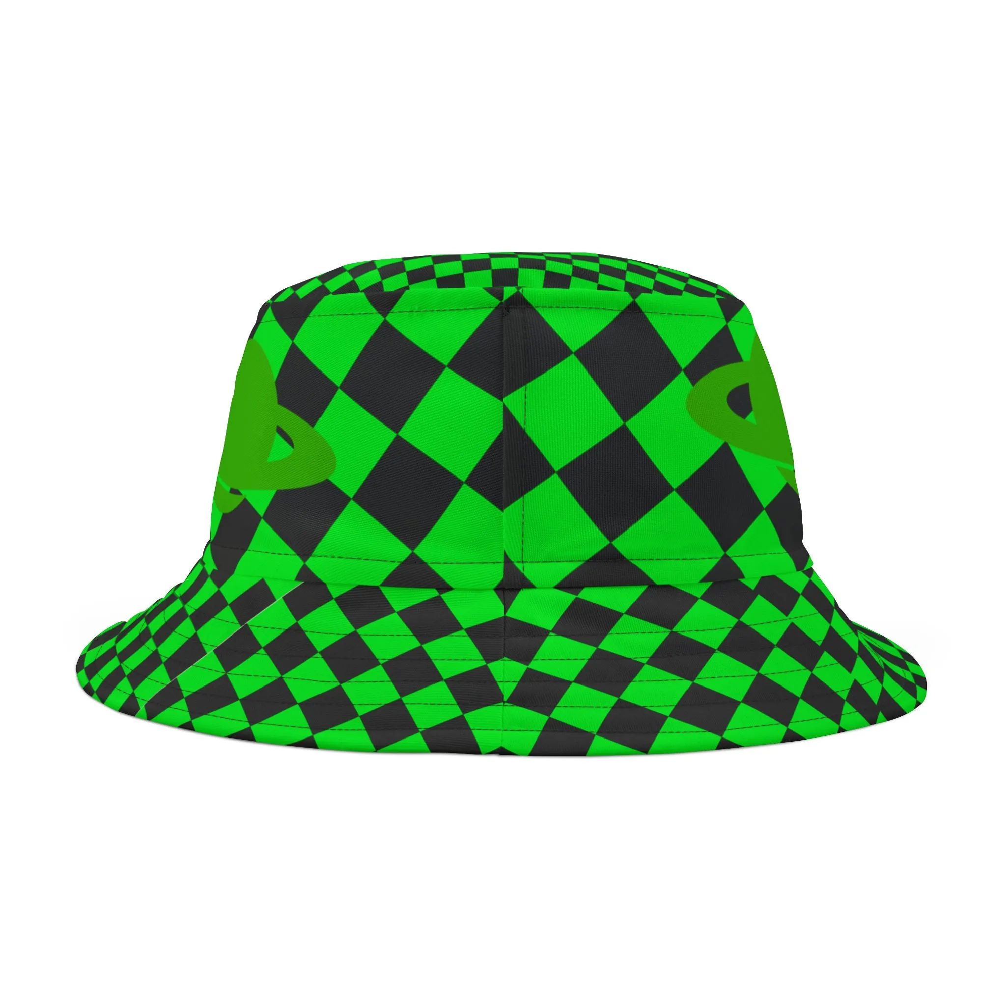 Checkered Alien Bucket Hat