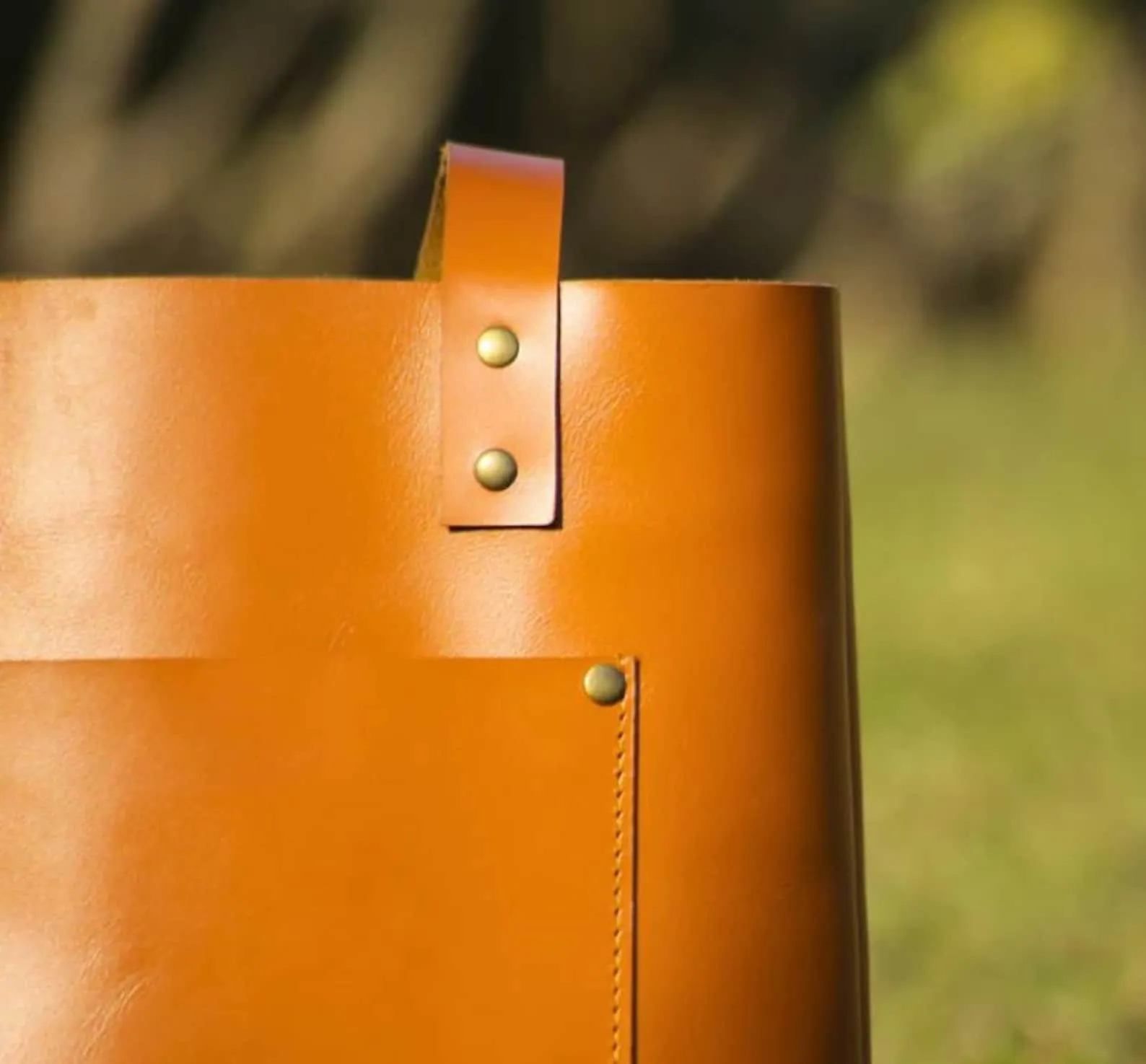 Chocolate Leather Tote Bag Women
