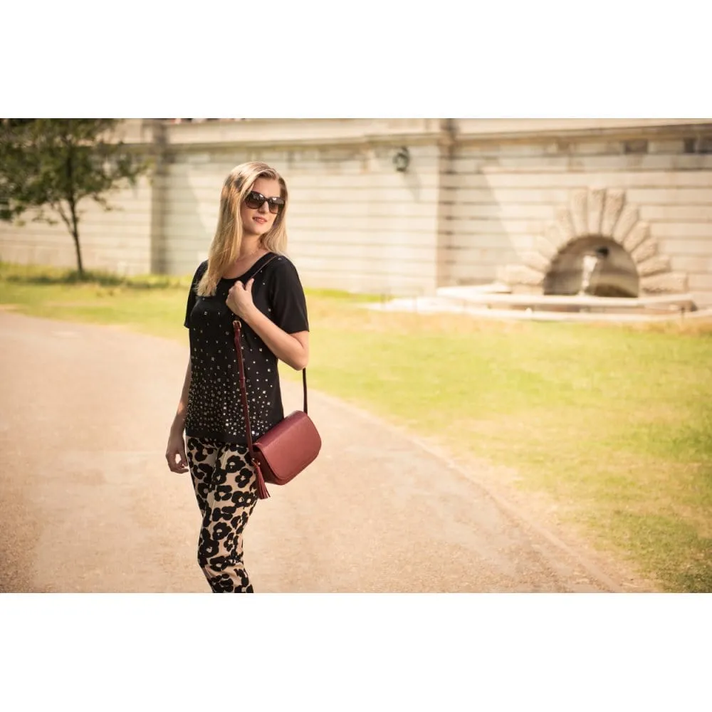 Clarice Tassel Bag - Burgundy
