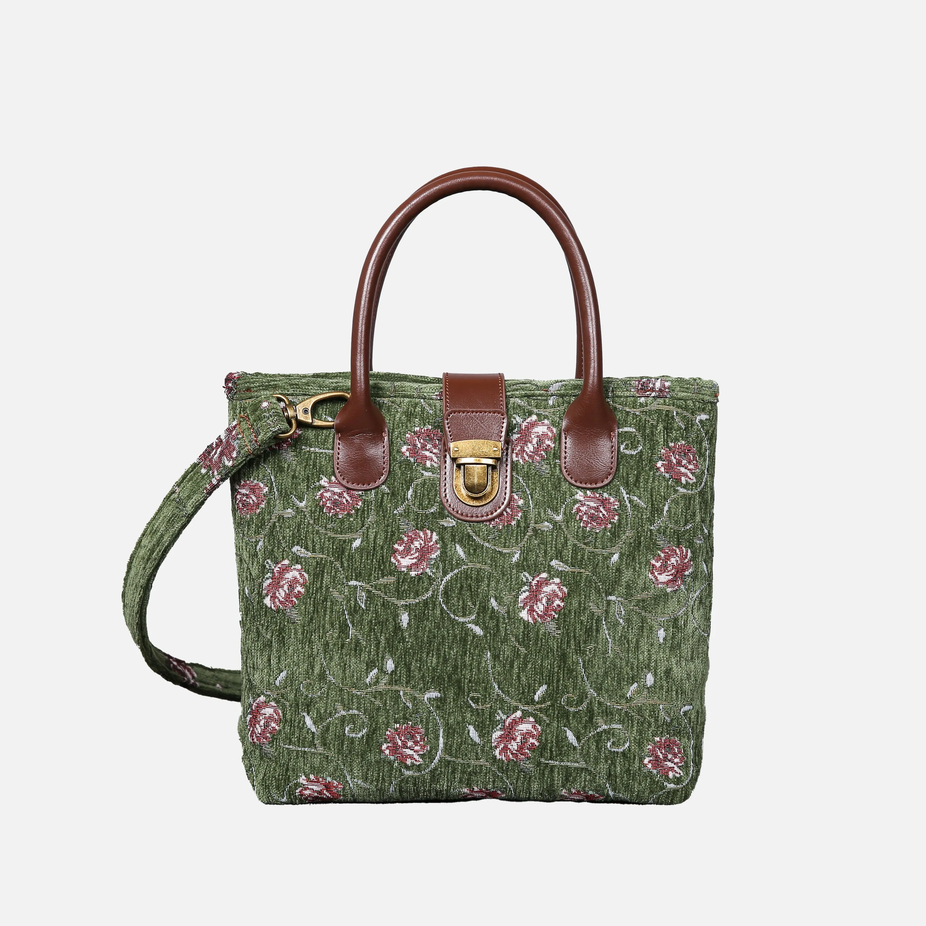 Climbing Rose Tuck Lock Carpet Satchel