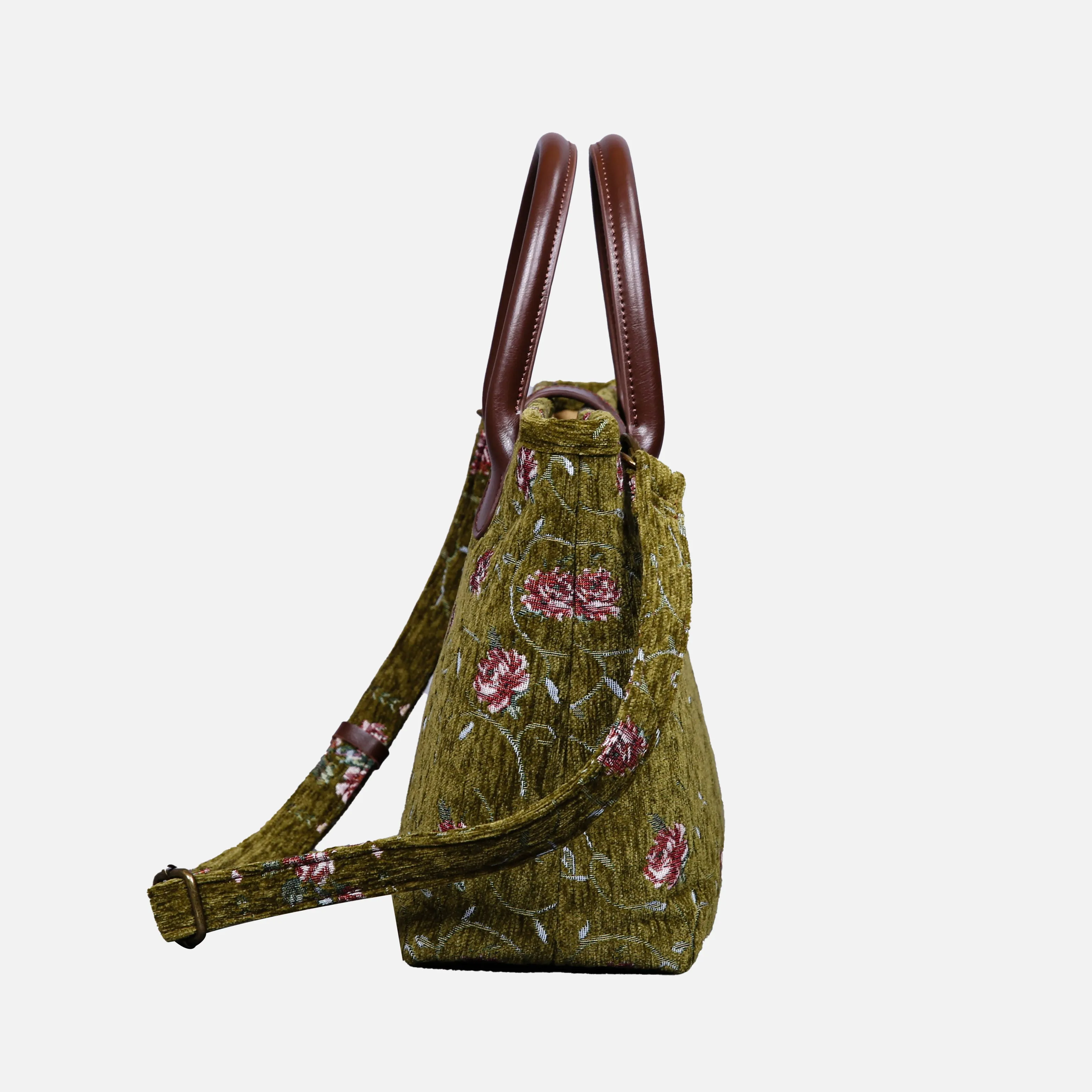 Climbing Rose Tuck Lock Carpet Satchel