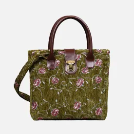 Climbing Rose Tuck Lock Carpet Satchel