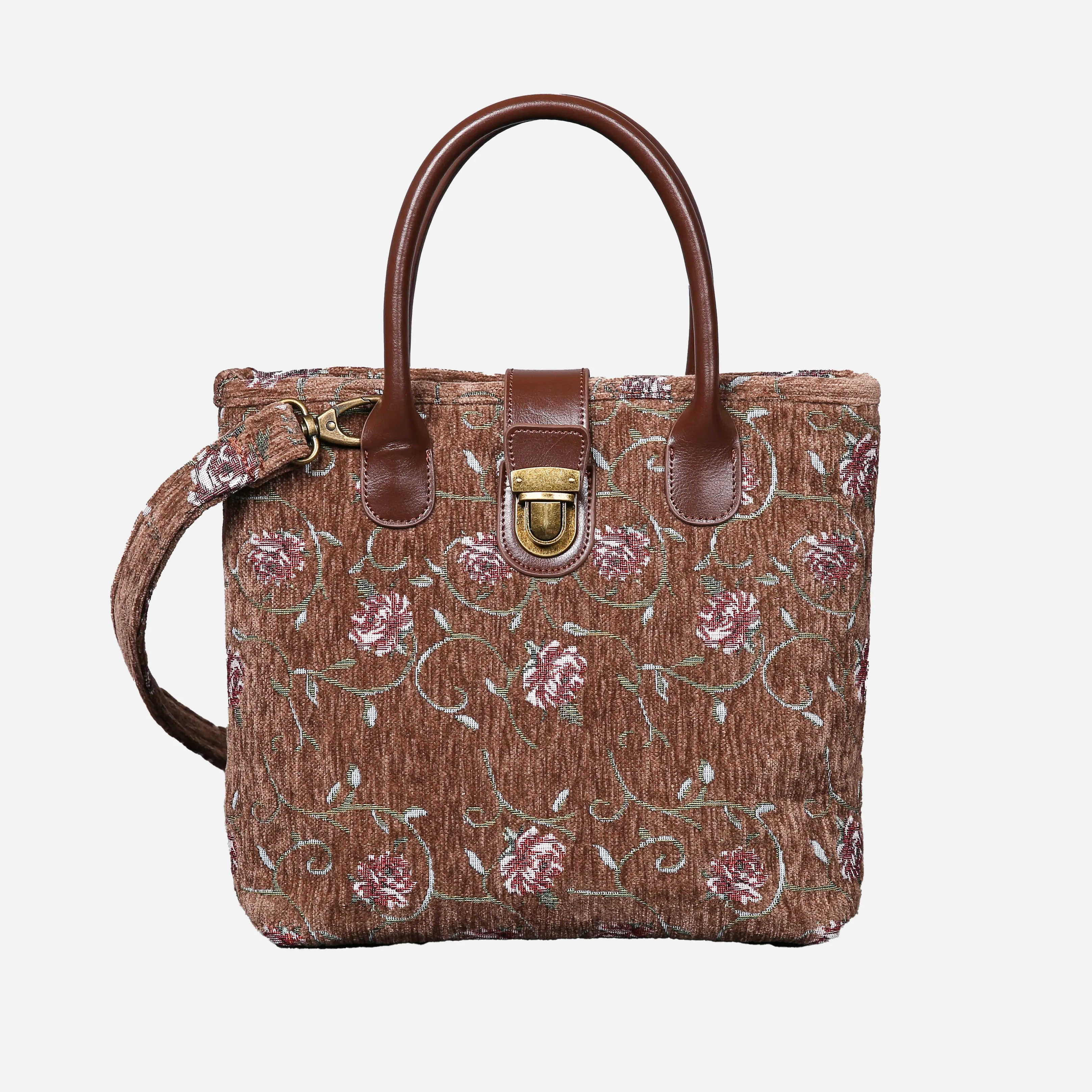 Climbing Rose Tuck Lock Carpet Satchel