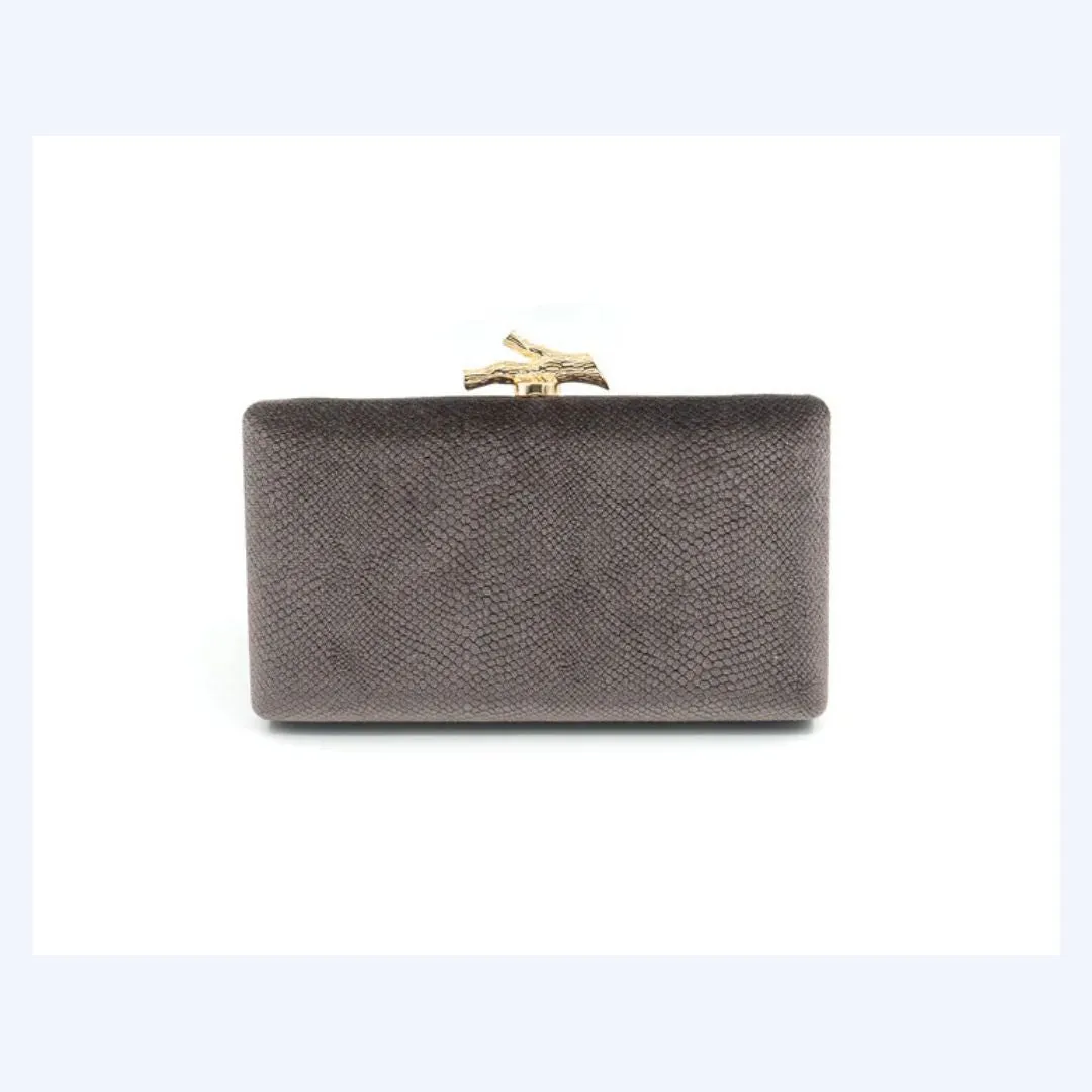 Clutch with Gold Branch Clasp