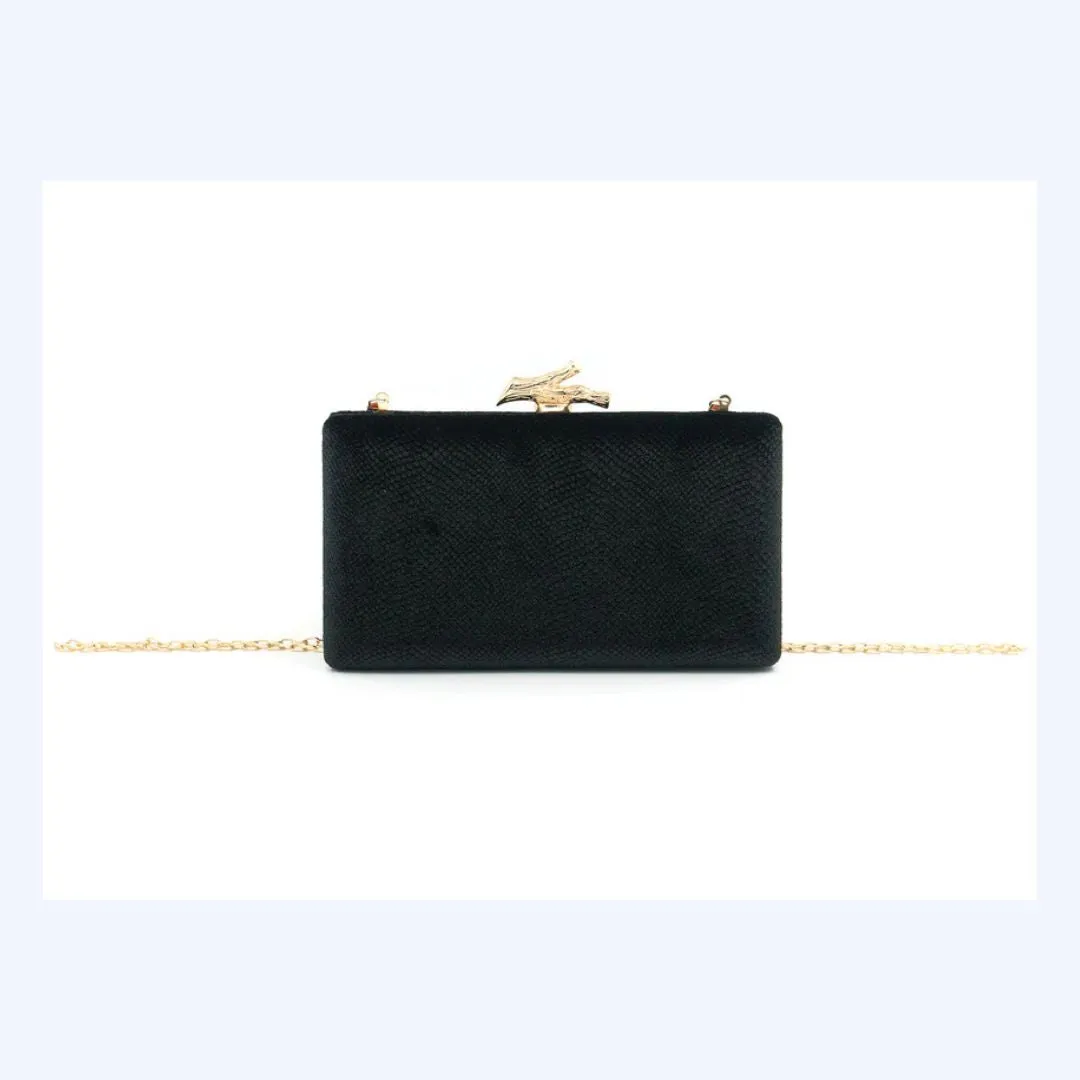 Clutch with Gold Branch Clasp
